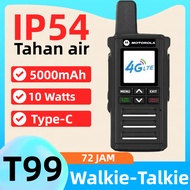 Jarak Tak Terbatas Motorola T99 Zello Walkie Talkie Jarak Jauh 4G/5G WIFI | GPS Bluetooth IP54 tahan