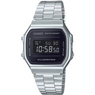 （สิงค้าขายดี）นาฬิกา คาสิโอCasio นาฬิกาข้อมือผู้หญิง/ชาย สายสแตนเลส สายสเตนเลส รุ่น A168WA-1W จัดส่งพ