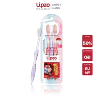 Combo 3 Bàn Chải Đánh Răng Lipzo Crystal Love For Girl Cho Nữ Giới  Công Nghệ Lông Nở Kết Hợp Chỉ Tơ