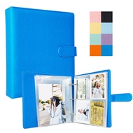 A5 D Shape 3 Ring Refillable Photo Album with Magnetic Buckle,Glitter PU Leather Binder Cover,10×15 