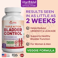 Nutri Botanics Bladder Control Supplement Triple Action - Reduce Urgency, Bladder Support Women Men
