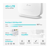 TP-LINK ARCHER MR500 / ARCHER MR505 AC1200 4G+ CAT6 WI-FI WIRELESS DUAL-BAND GIGABIT ROUTER WITH SIM