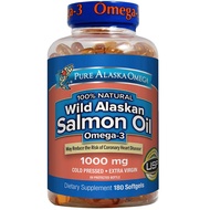 美國Pure Alaska Omega 野生三文魚油 1,000毫克 180粒軟膠囊