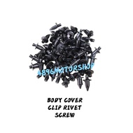 10PCS BODY COVER SET COVERSET CLIP RIVET KLIP SKRU SCREW Y15 Y16 RS150 RSX NMAX XMAX NVX R15 R25 VAR