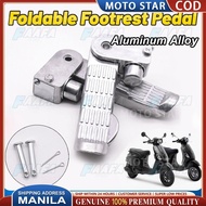 1Pair Aluminum Alloy Ebike Pedal Set Foot Rest Foldable Footrest Pedal Replacement For Ebike Bicycle