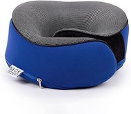 NECK DONUT Neck Pillows for Travel - Airplane Pillow – Memory Foam for Kids &amp; Adults – Travel Neck Pillow &amp; Airplane Travel Essentials &amp; Travel Must Haves with Carry Bag (Navy Blue)