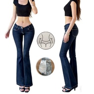 Low Waist Flare Hip Pad Jeans Women 2026 Spring Y2K Daily Versatile