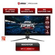 MSI MAG401QR GAMING MONITOR 40" | 3440x1440 UWQHD | 21:9 | 155HZ | 1MS GTG | IPS | FLAT | 3YW