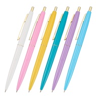 Bic Japan Bic Ballpoint Pen Click Gold 0.5 Oil Black Smooth Pastel Colors 6 Set