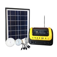 Solar Generator with Solar Panels Portable Solar Power Station with MP3 Function 3 LED Led Flashligh