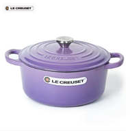 LE CREUSET ฝรั่งเศสนำเข้า enamel หม้อเหล็กหล่อ 24 ซม.หม้อตุ๋นไม่ติดมัลติฟังก์ช