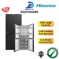 Hisense / Midea Refrigerator 4 Door Inverter 520L / 507L Fridge 4 Doors Peti Ais Inverter Murah RQ55