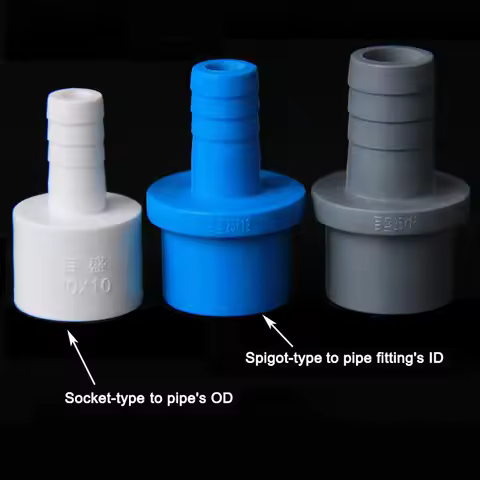 PVC Pipe Fitting - Hose Pagoda Connector 5,8,10,12,14,16,18,20mm Barb Tail to Hose and 20mm 25mm to