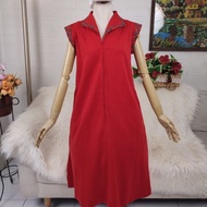 MERAH Red maxi dress sleeveless dress