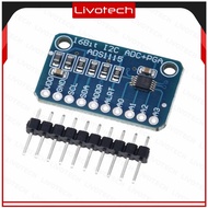SPORTILIVO ADS1115 4 Channel 16 Bit Analog to Digital Converter Module ADC Development Board Module 