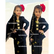 Baju Kebaya  Raya Budak Perempuan Songket Bunga Tabur promosi baju hari kanak kanak