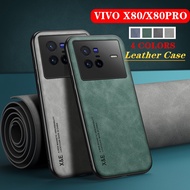 Luxury Magnetic Leather Case For VIVO X80 Pro Shockproof Cover on VIVO X80Pro X70 PRO PLUS X70PRO X70PRO+ Camera Protective Matter Phone Case With With Metal Plate