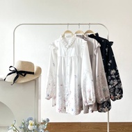 KEMEJA BK87YT AKAVI - RERE BLUSTEL ARMANYSILK SUPER JUMBO BIGSIZE SHIRT OVERSIZE TOP LD 120 130 140 