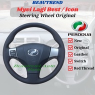 Perodua Myvi Lagi Best Steering Wheel Leather Complete Set Myvi Icon SE Avance Extreme X H 2012 2013