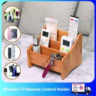 BEST4U Wooden TV Remote Control Holder Stand / Home Organizer Table Storage / Pen Holder for Desk Of