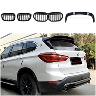 BMW X1 X SERIES F48 OLD AND NEW WING SPOILER DOUBLE SLAT FRONT KIDNEY GRILL STYLING CAR ACCESSORIES 