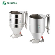 FUJIWARA Stainless Steel Hopper Gun Diatom Mud Airbrush External Wall Spray Gun Real Stone Paint Spr