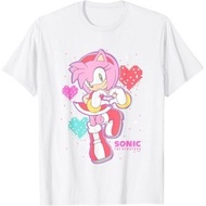 Sonic The Hedgehog Valentine'S Day Cute Amy Rose Retro Logo T-Shirt