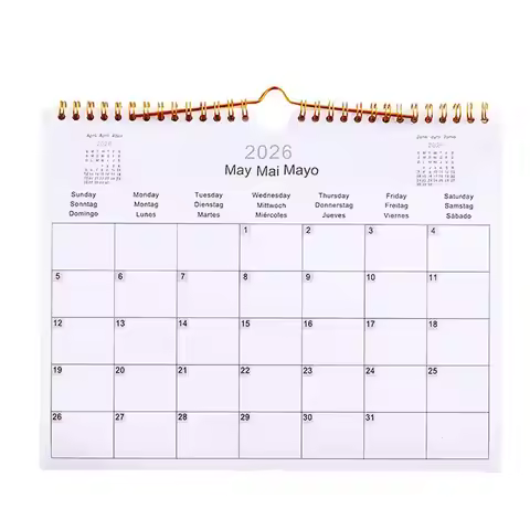 2025 Calendar 2025-2026 Calendar Planner Multilingual Coil Planner Agenda Organizer Scheduling For H
