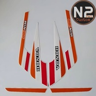 Striping Sticker Polet list motorbike honda win 100 91 1991 orange sticker list body standard qualit