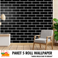 (COD) WALLPAPER DINDING PAKET 5 ROLL promo wallpaper murah | wallpaper dinding kamar | wallpaper kamar aesthetic | wallpaper motif | wallpaper dinding kamar tidur 3d cowok keren