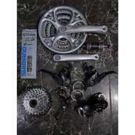 Shimano Groupset 3 X 8 Speed TX35 Original Thread Freewheel MTB Seli Federal Minion roadbike minivel