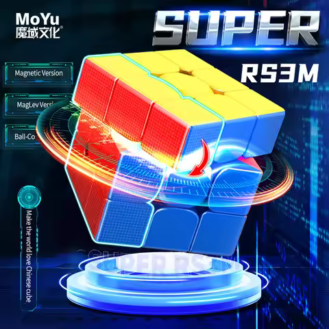 MOYU Super RS3M 2022 Maglev 3x3 Magnetic Magic Speed Cube Stickerless Professional RS3 M 2022 3X3 Ch