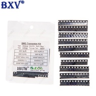 100PCS SOT-23 SMD Transistor Kit - 10 Values (Mixed S9013 S9014 S9015 S9018 MMBT3904 MMBT3906 SS8050