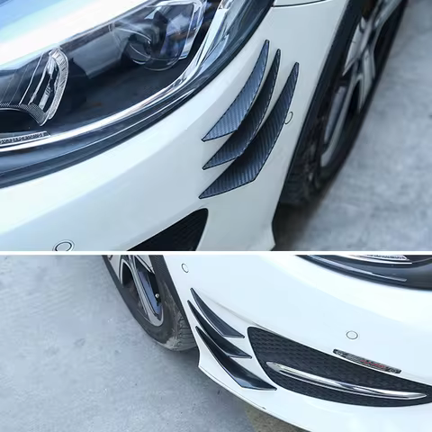 Universal Car Front Bumper Diffuser Canard Trims For BMW G20 E46 E92 X5 E70 Golf 5 6 7 Gti Audi Q7 A