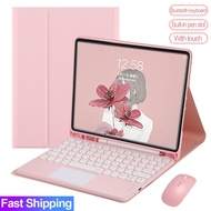 case with Touchpad Keyboard For iPad 9.7 10.2 5th 6th 7th Gen 8th 9th Generation Bluetooth Touch pad Keyboard Mouse for iPad Air 2 3 4 5 Pro 9.7 10.5 11 2020 2021 Casing Cases Cover