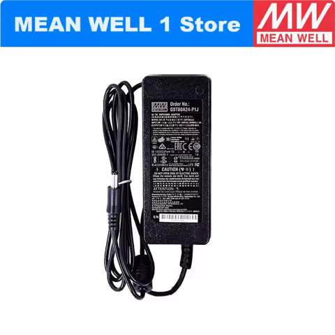 MEAN WELL GST60A12-P1J 60W AC-DC Reliable Green Industrial Adaptor GST60A 12V 5A