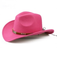 Felt Hat for Men Women Fedora Hat In Cowboy Style Fedora Hat with Belt