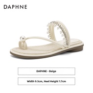 Daphne | Toecap Design French Style Pearl Flat Beach Sandal