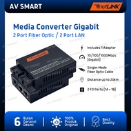 Netlink Media Converter 2 FO to 2 LAN Gigabit 2 Fiber Optic 2 Ethernet 1000Mbps/ Ethernet Switch Net