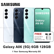 Samsung A06 (5G) | Galaxy A06 5G  | 6GB RAM + 128GB ROM | 1 Year Samsung Warranty SG | Free Earphone