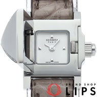 นาฬิกาข้อมือสตรี Hermes Mini Medor Diamond รุ่น ME2.131 พร้อมกล่อง ตัวเรือนสแตนเลส/สายหนัง สีขาว ขัด