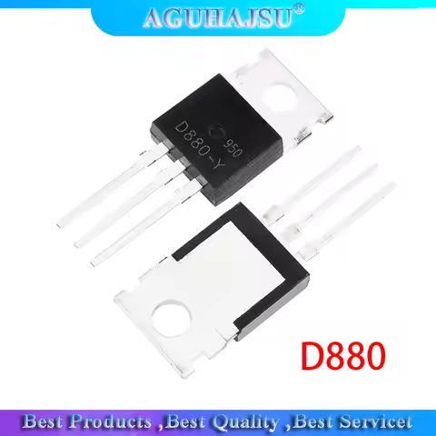 10pcs D880 TO220 Transistor D880 (Y) NPN Silicon Power Transistors 3A / 60V / 30W TO-220 - A1265 2SD