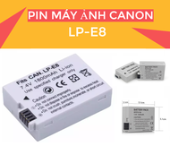 Pin cho máy ảnh Canon LP-E8 LPE8 pin máy ảnh Canon 550D 600D 650D 700D - Hàng chính hãng
