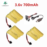 (SM Plug) 700mah 3.6V NiCD Battery For Rc toys Car RC Tanks RC Trains RC Robot RC Boat Gun AA 3.6 v 