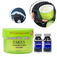 Zarza ทรีทเม้นเคราตินสปาโกล์ดใหญ่ + คาร์บอน 2 ขวด สำหรับผมแห้งเสีย อ่อนแอ