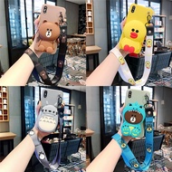 Casing For iPhone 13 Pro Max iPhone 12 Pro Max iPhone 11 Pro Max case soft cover for iPhone 12Mini 13Mini Cartoon cute  Bear Totoro wallet Phone Case