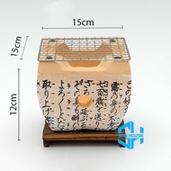 Clay BBQ Grill On A Square Japanese-Style Table (Medium SIZE)