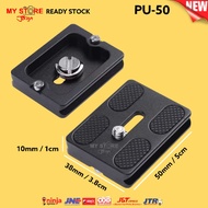 Quick Release QR Plate PU-50 PU50 Qal-50 Tripod Ball Head QZSD Sirui Photopro Benro Beike Bexin Taka