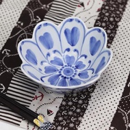 日式釉下彩手繪青花陶瓷家用商用點心甜品裝菜沙拉水果碗前菜小碟