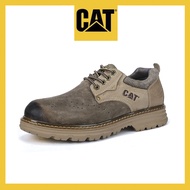 Caterpillar รองเท้าทำงาน CAT Fashion รองเท้าหนังชั้นบนสุด รองเท้าลำลองส้นเตี้ย รองเท้าเทรนนิ่งพื้นรองเท้าแข็งแรงทนทาน
